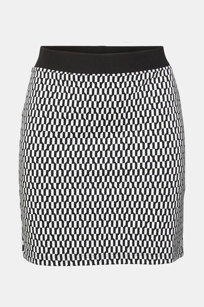 Jacquard knitted mini skirt, NEW BLACK, detail image number 6