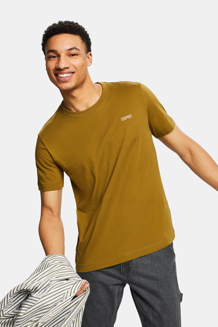 Logo Cotton Jersey T-Shirt, OLIVE, detail image number 0
