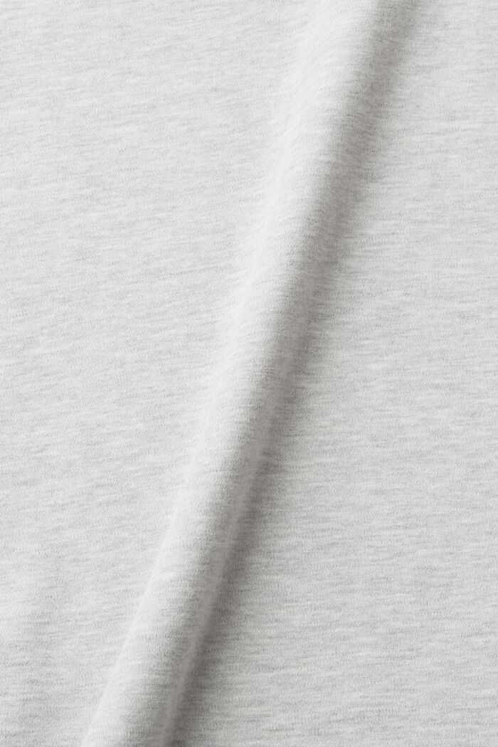 Long sleeve top, blended cotton, LIGHT GREY, detail image number 1
