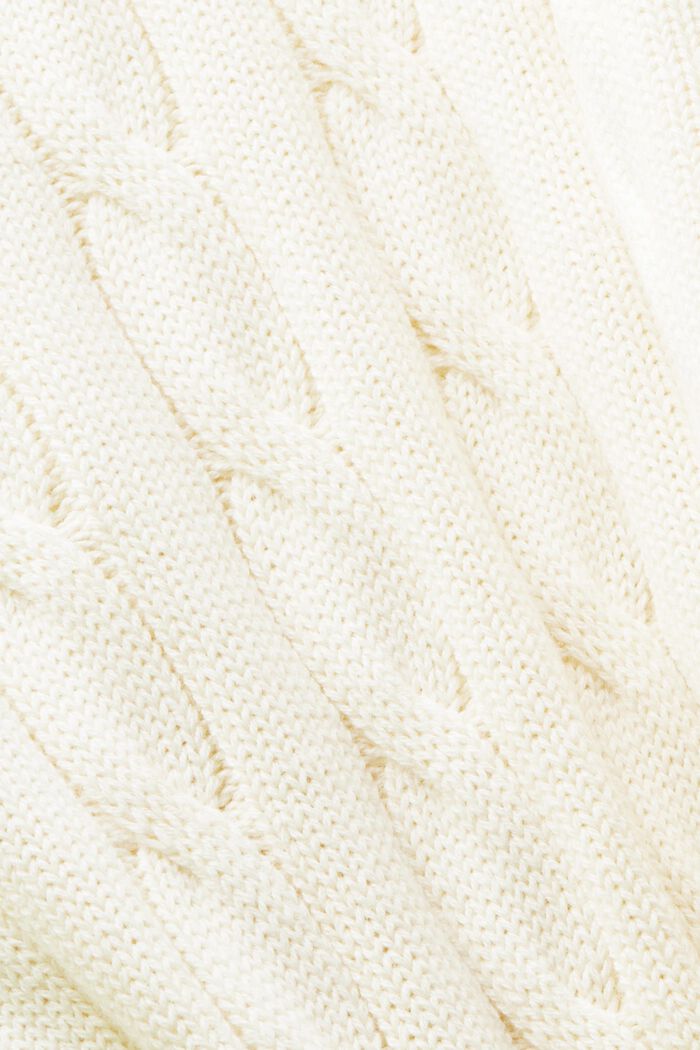 V-Neck Cable-Knit Sweater, ICE, detail image number 5