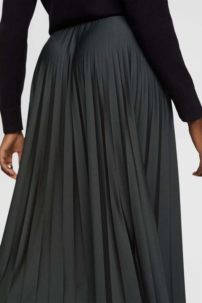 Pleated midi skirt, DARK TEAL GREEN, detail image number 2