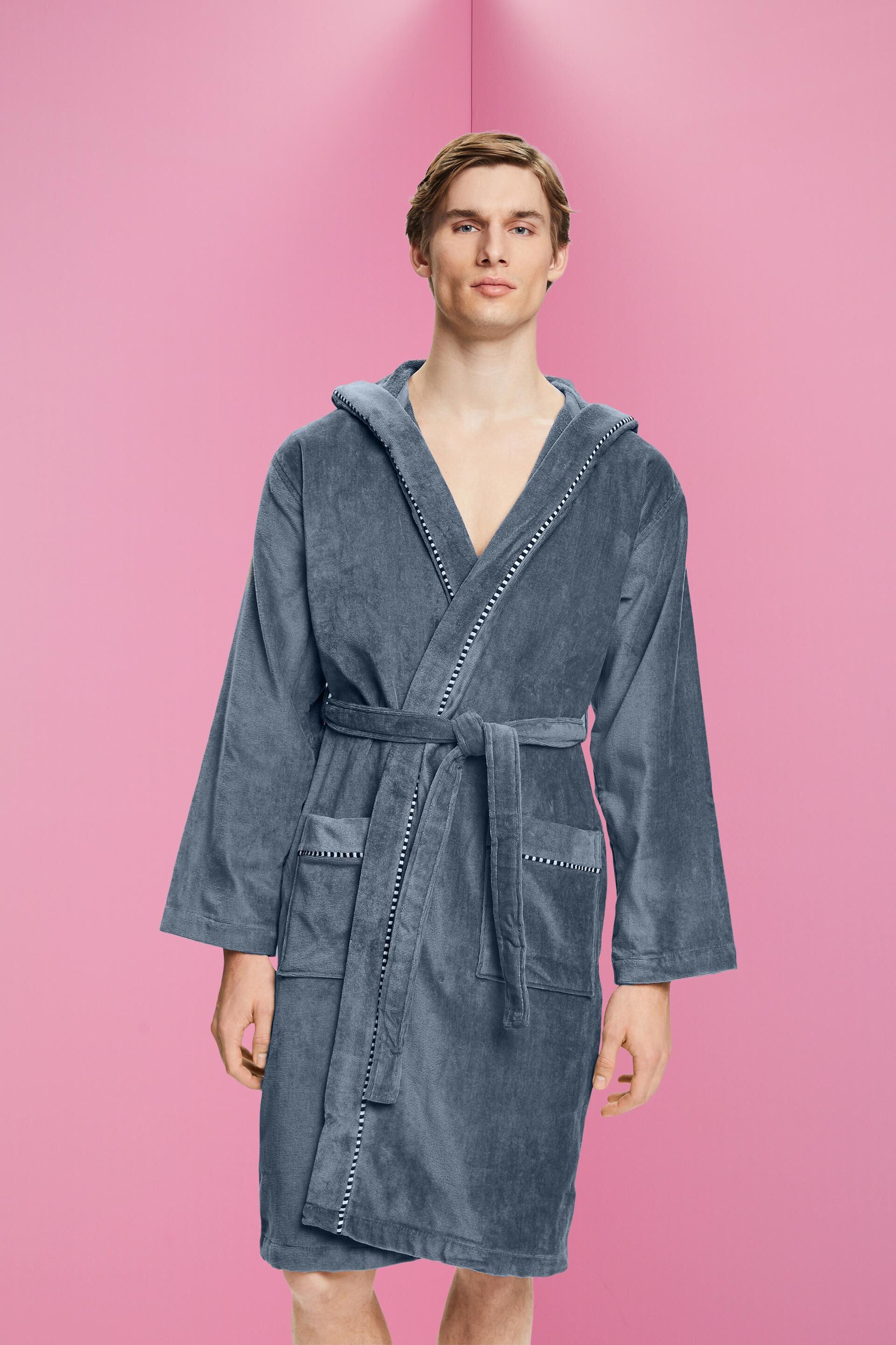 Suede bathrobe made of 100% cotton at our online shop - ESPRIT