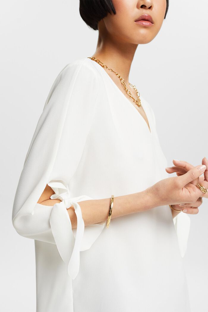 Stretch blouse with open edges, OFF WHITE, detail image number 3