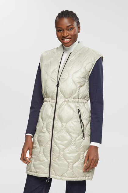 Longline quilted bodywarmer