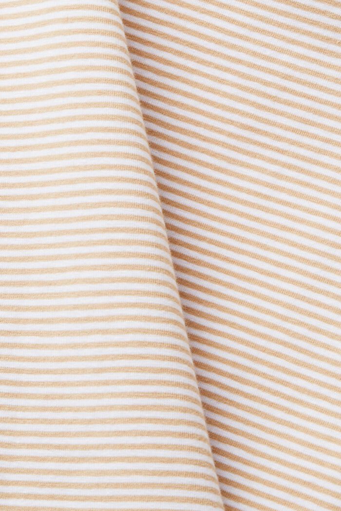 Striped cotton tank top, SAND, detail image number 5