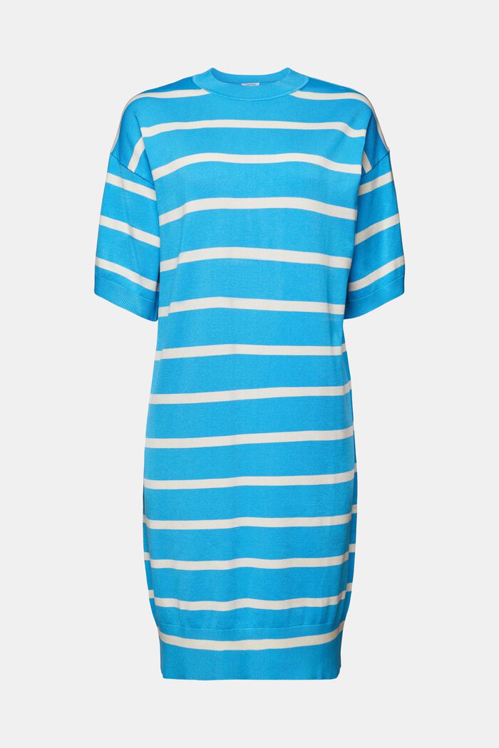 Oversized Striped Knit Dress, BRIGHT BLUE, detail image number 5