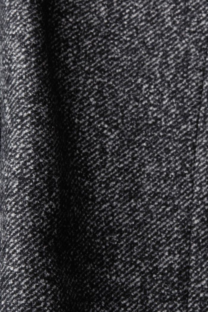 Padded wool blend coat with detachable lining, ANTHRACITE, detail image number 1