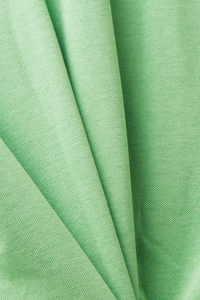 Pique polo shirt with striped details, GREEN, detail image number 5