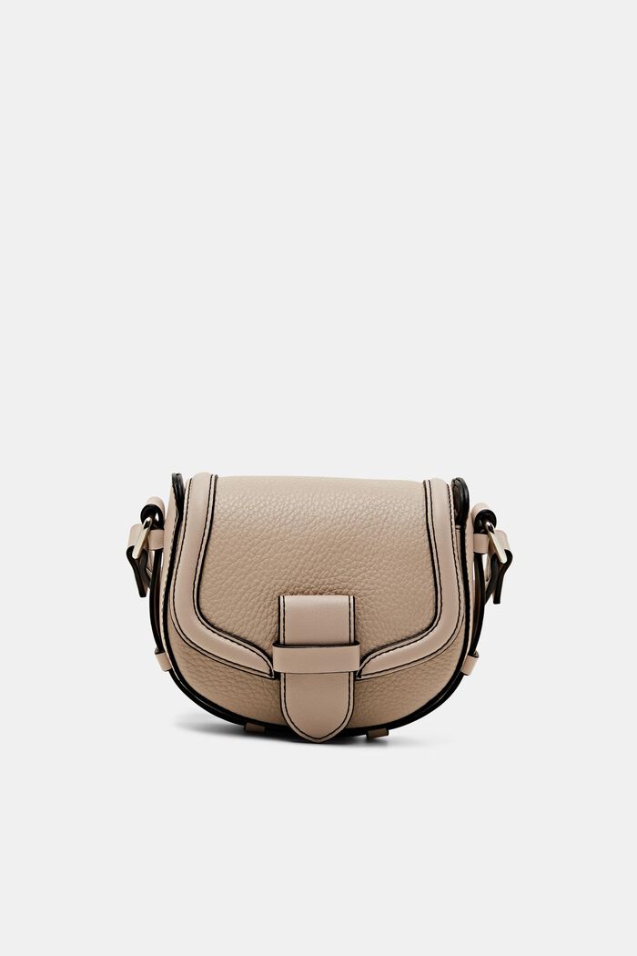 Faux leather cross body bag, LIGHT BEIGE, detail image number 0