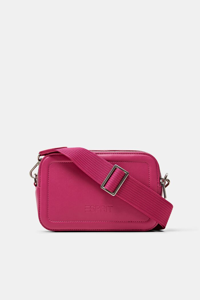 Faux Leather Camera Bag, PINK FUCHSIA, detail image number 3