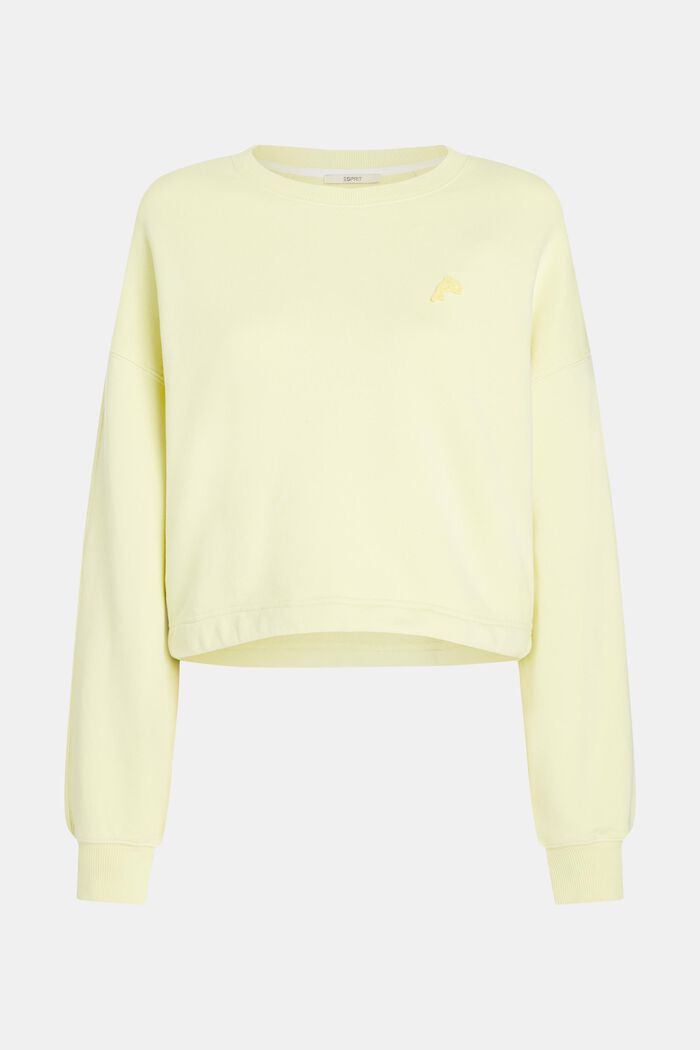 Color Dolphin Cropped Sweatshirt, DUSTY GREEN, overview