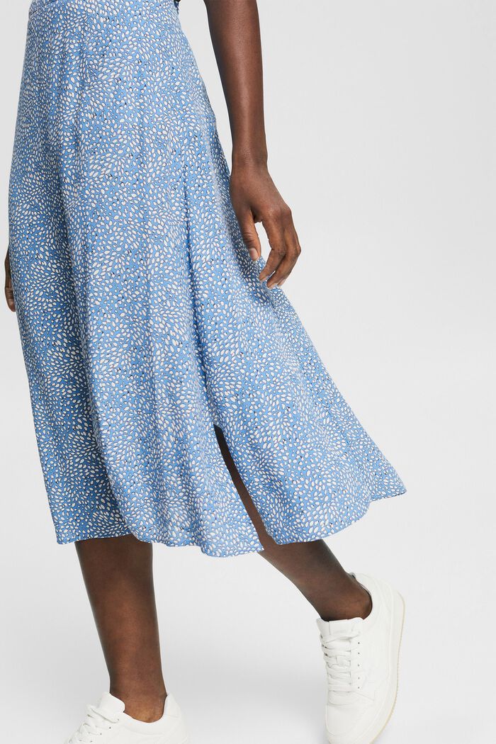 Patterned midi skirt, LENZING™ ECOVERO™, LIGHT BLUE LAVENDER, detail image number 0