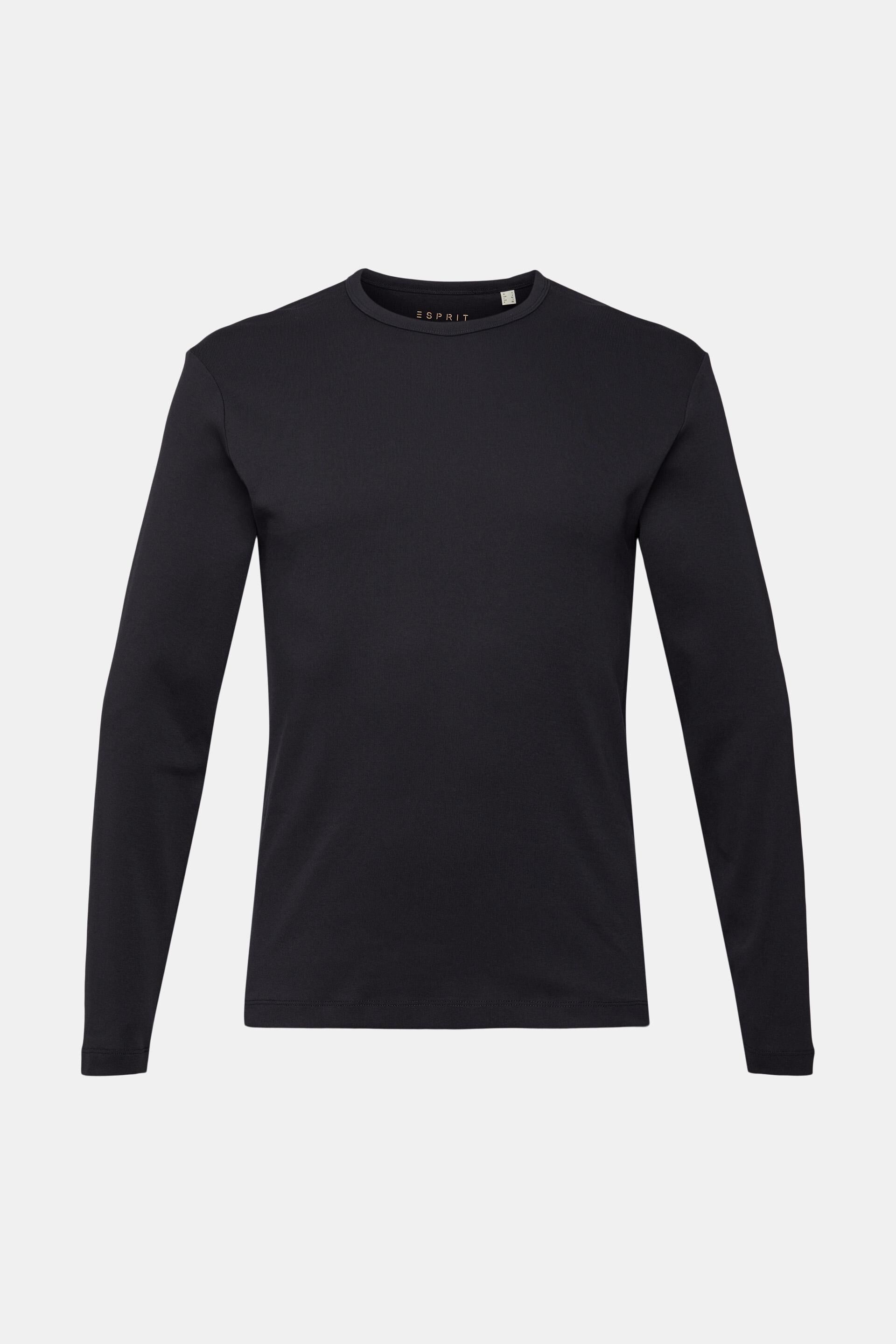 Mode Shirts V-hals shirts Esprit V-hals shirt zwart grafisch patroon casual uitstraling 