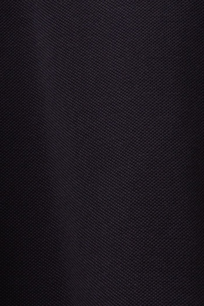 Pima Cotton Piqué Polo Shirt, BLACK, detail image number 5