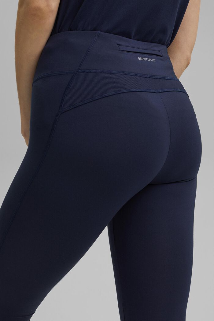 Recycled: high-performance leggings with an E-DRY finish, NAVY, detail image number 2