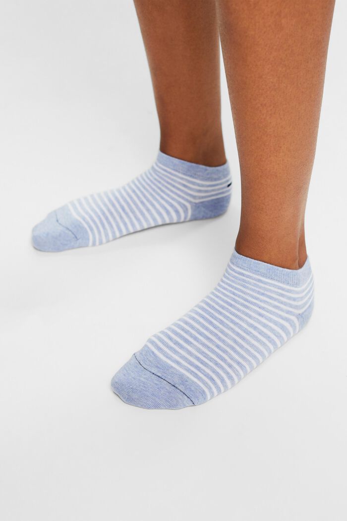 2-Pack Striped Sneaker Socks, JEANS, detail image number 1