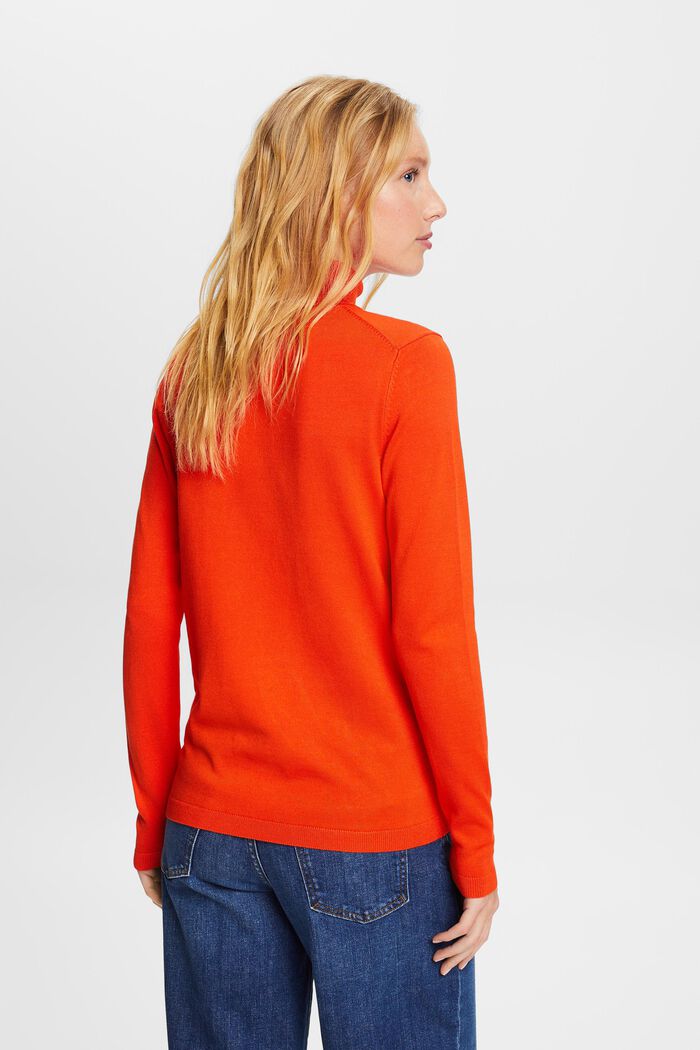 Long-Sleeve Turtleneck Sweater, BRIGHT ORANGE, detail image number 4