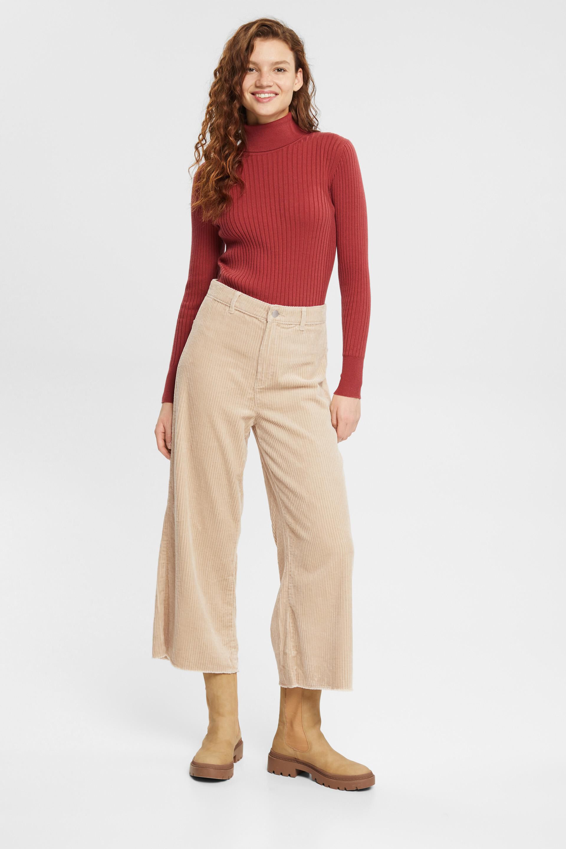 edc by Esprit HIGH RISE WIDE  Trousers  coral  Zalandocouk