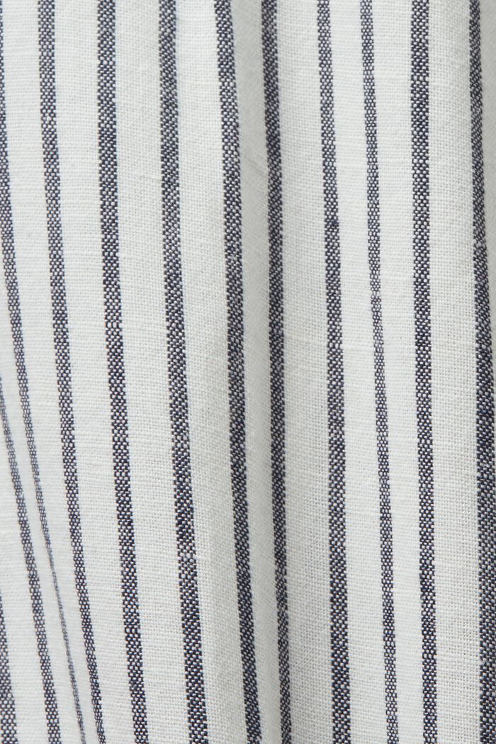 Striped shirt, linen blend, NAVY, detail image number 4