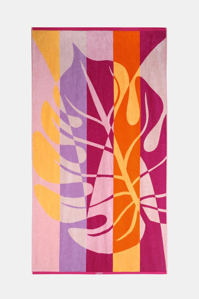 Multi-coloured beach towel, CRANBERRY, detail image number 0
