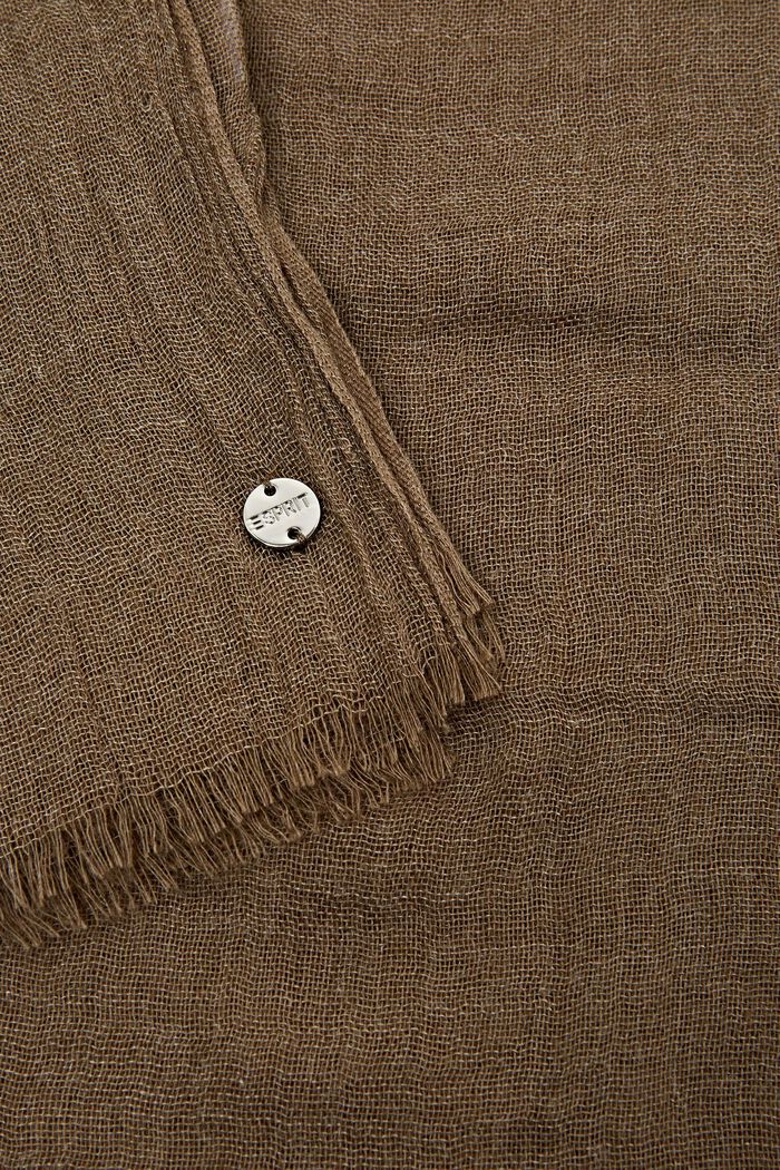 Scarf with crinkle effect, LIGHT KHAKI, detail image number 1