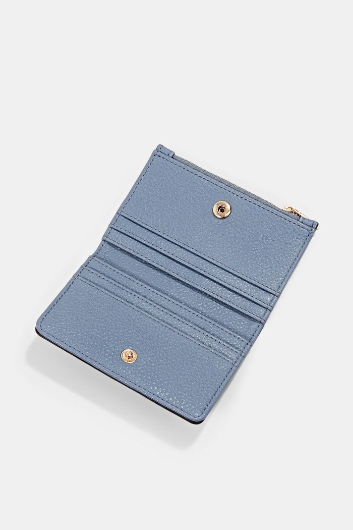 Vegan: small faux leather wallet, LIGHT BLUE, detail image number 3