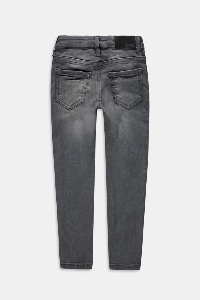 Jeans with an adjustable waistband, GREY DARK WASHED, detail image number 1