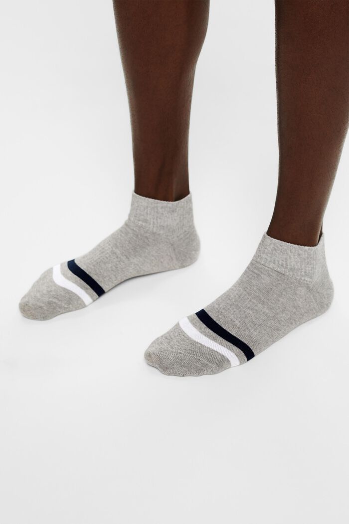 2-Pack Striped Socks, LIGHT GREY, detail image number 1