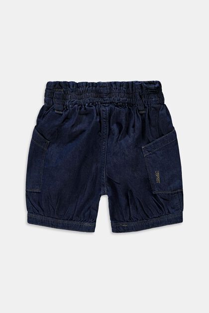 Denim shorts with elasticated waistband, 100% cotton