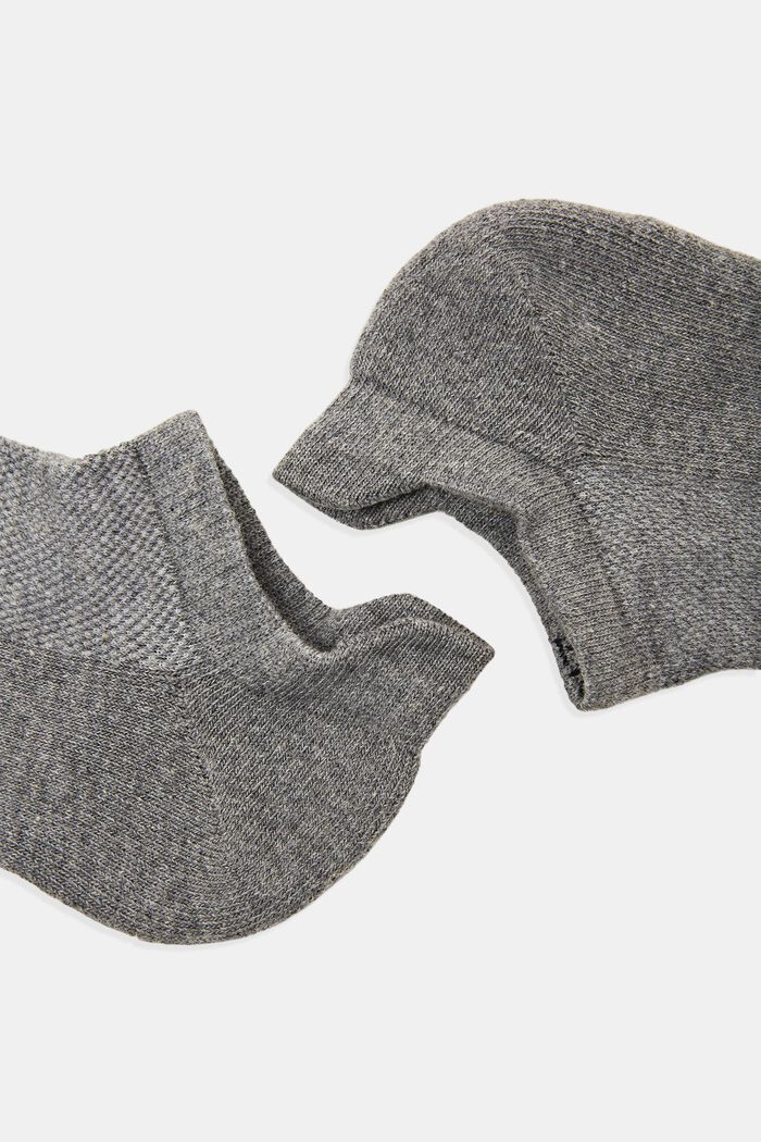 2-pack of trainer socks, organic cotton, GREY, detail image number 1