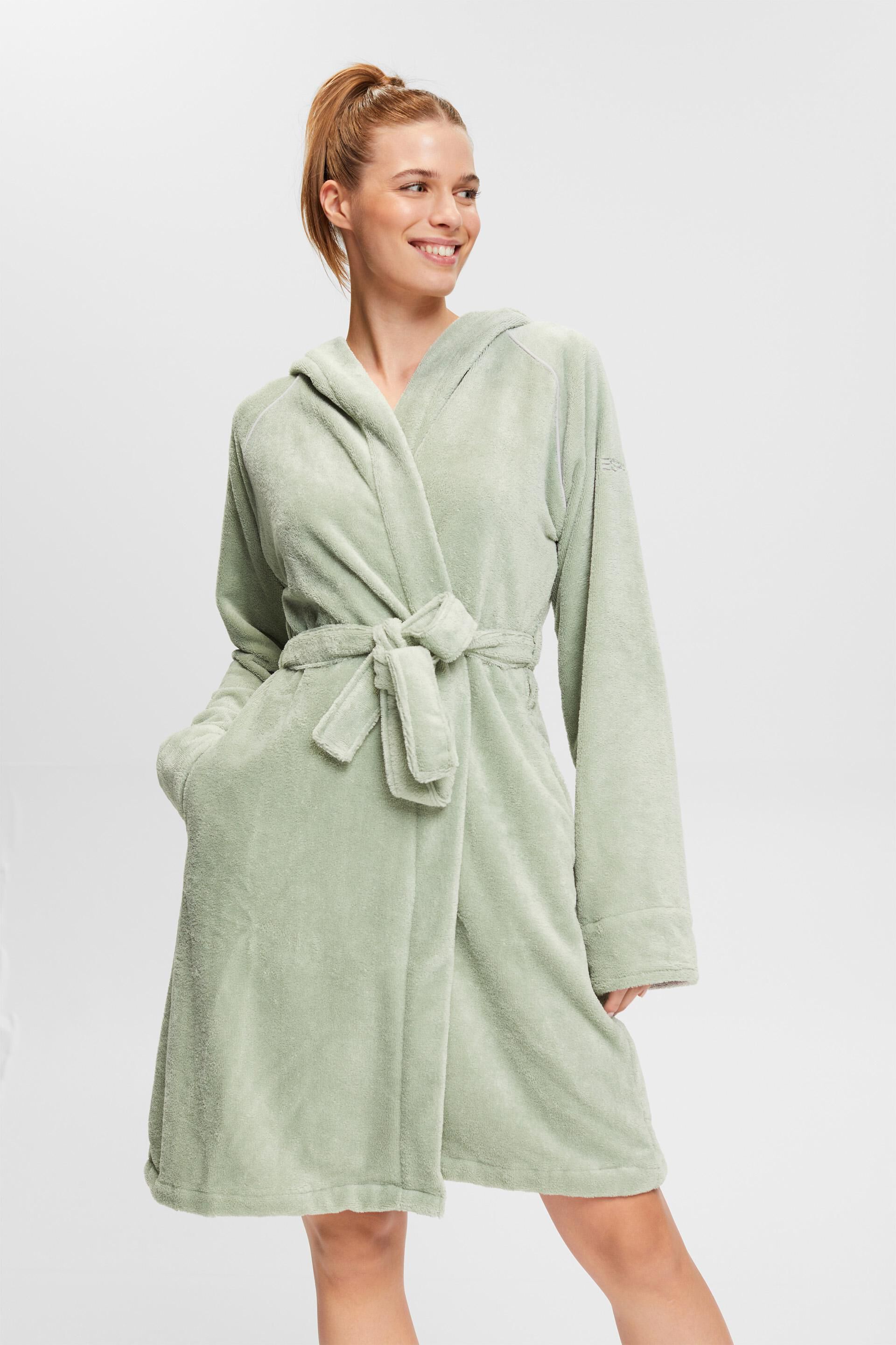 Lora Dora Womens Cotton Towelling Bath Robe Ladies Hotel Terry Dressing Gown Bathrobe Highly Absorbent Natural Women Hooded and Shawl Towel Bath Wrap 