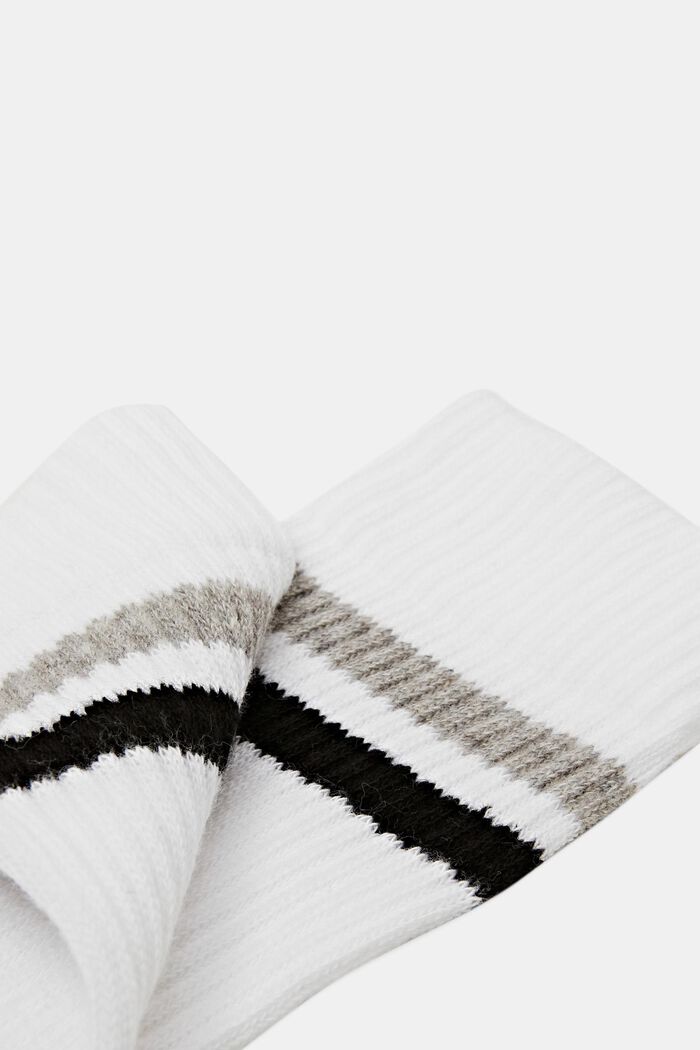 2-pack of athletic socks, organic cotton, SNOW WHITE, detail image number 1
