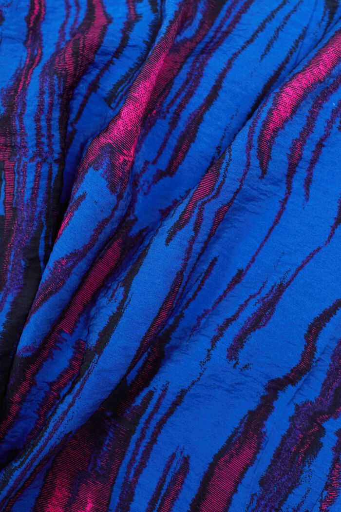 Printed Crinkled Wrap Mini Skirt, BRIGHT BLUE, detail image number 6