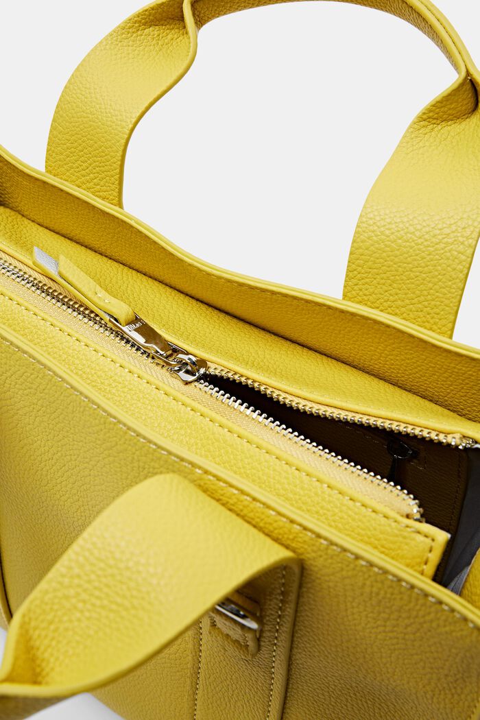 Faux leather shoulder bag, YELLOW, detail image number 3