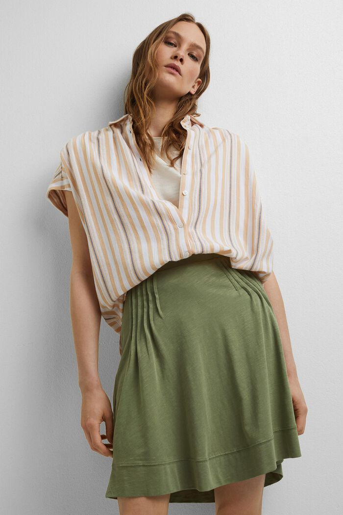 A-line jersey skirt made of organic cotton/TENCEL™, LIGHT KHAKI, detail image number 6