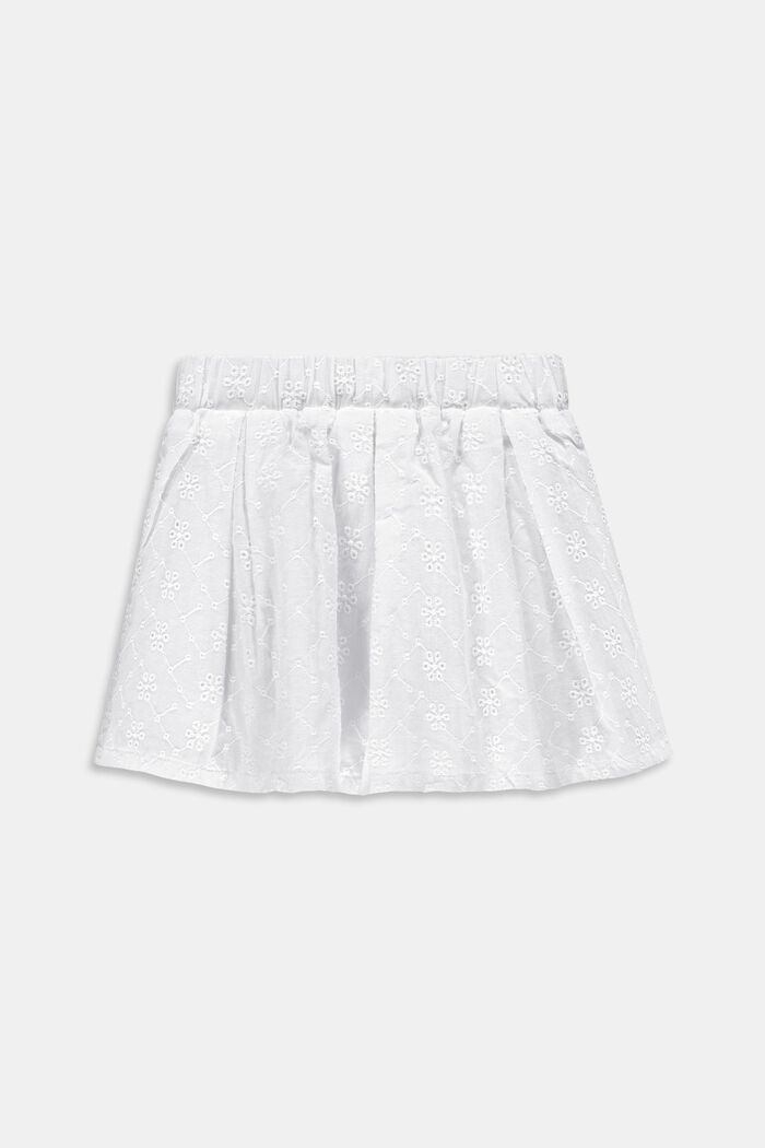 Broderie anglaise detail skirt, 100% cotton