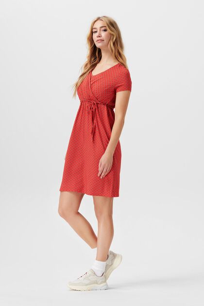 Jersey dress with all-over print