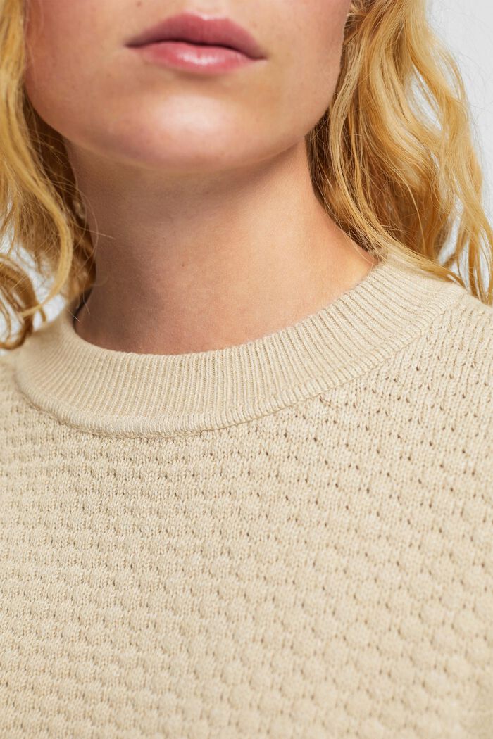 Textured knit jumper, SAND, detail image number 0