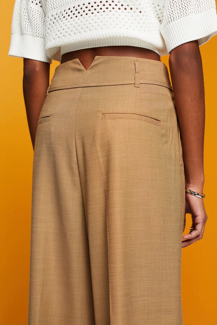 Wide fit trousers, KHAKI BEIGE, detail image number 4