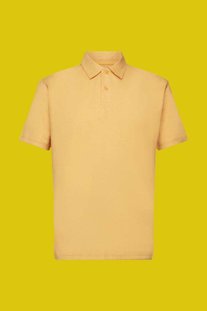 Cotton Jersey Polo Shirt, SUNFLOWER YELLOW, detail image number 6