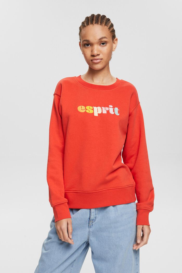 Casual logo puff print sweatshirt