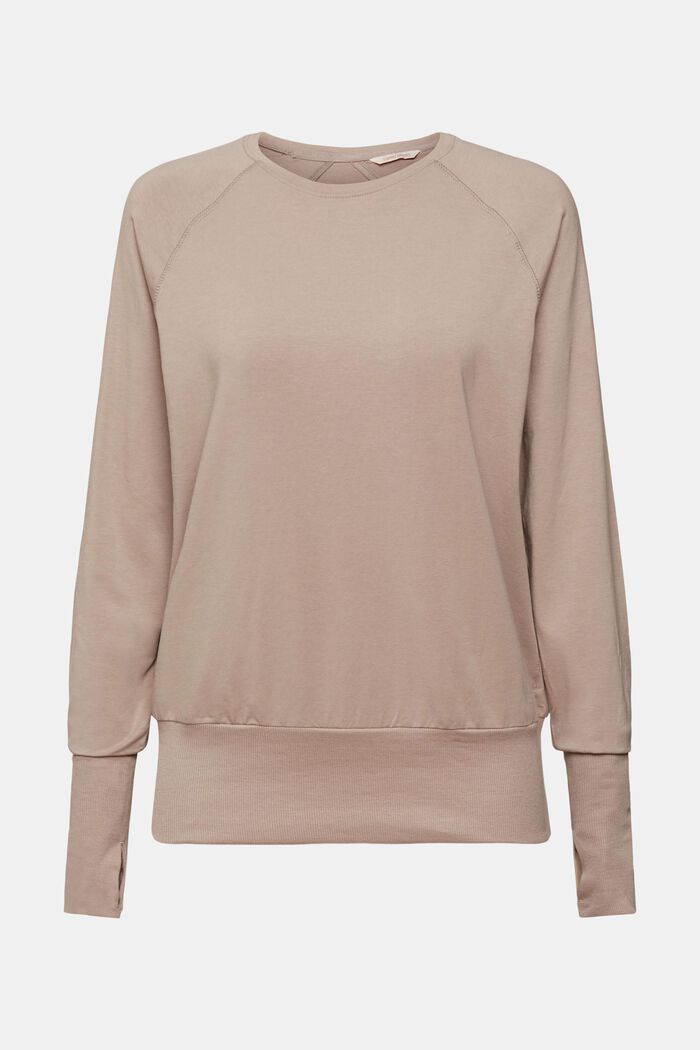 Long sleeve top with thumb holes, BEIGE, detail image number 3
