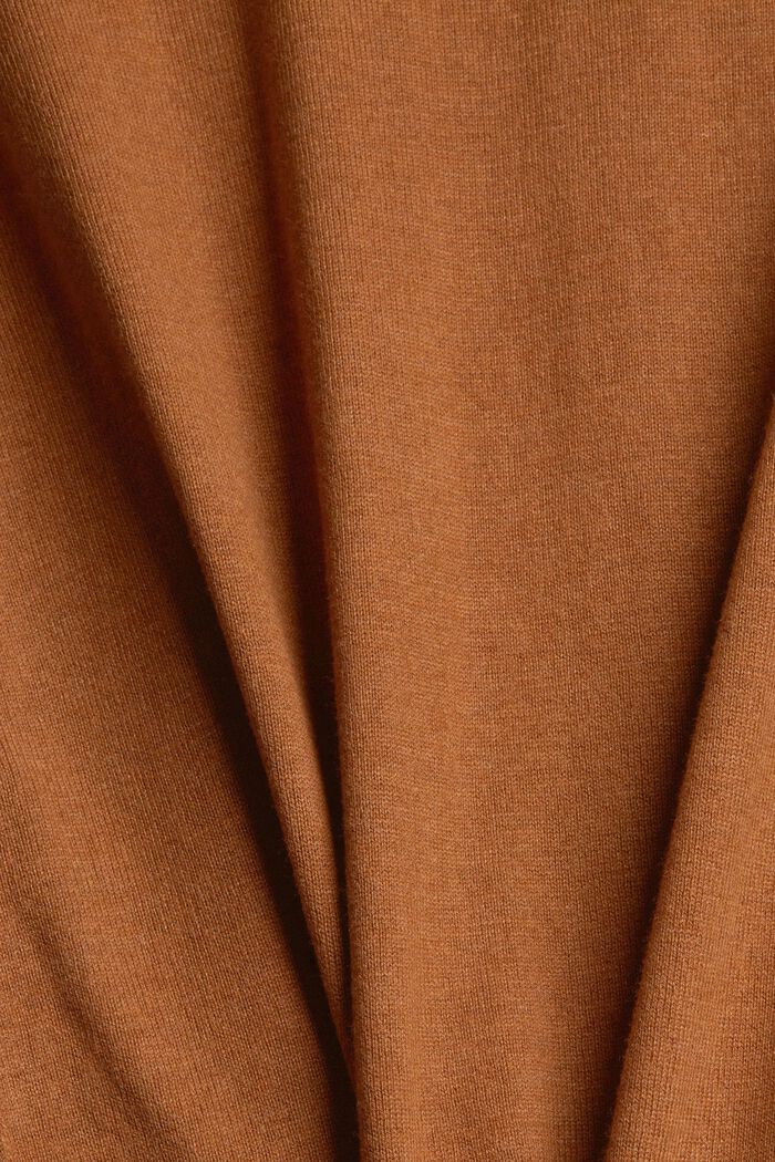 Basic jumper made of blended organic cotton, BARK, detail image number 1
