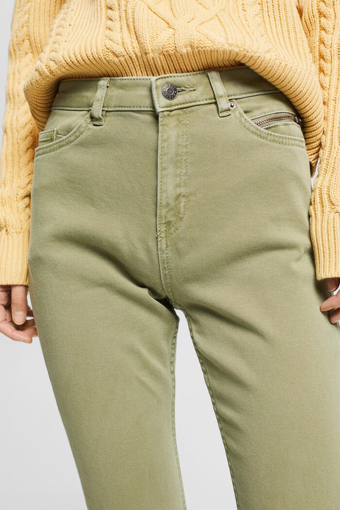 Stretch trousers with zip detail, LIGHT KHAKI, detail image number 0