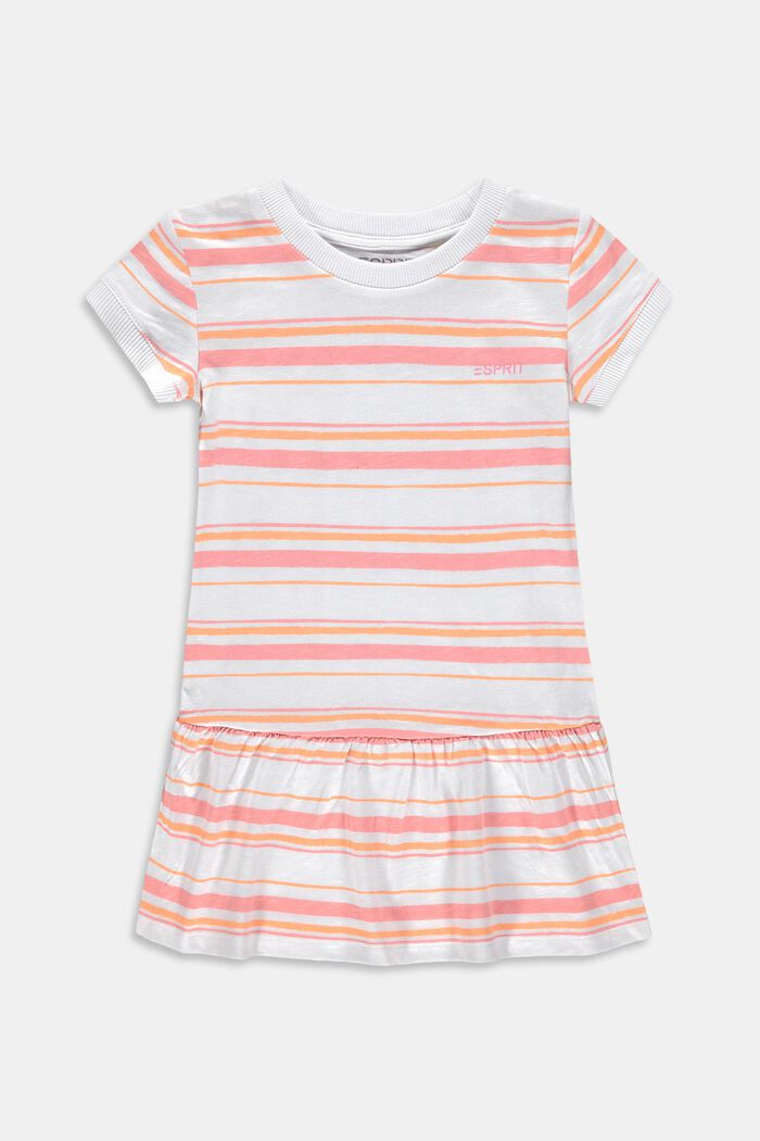 Striped jersey dress in 100% cotton