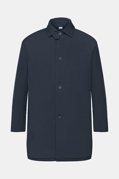 Long mac coat, PETROL BLUE, overview