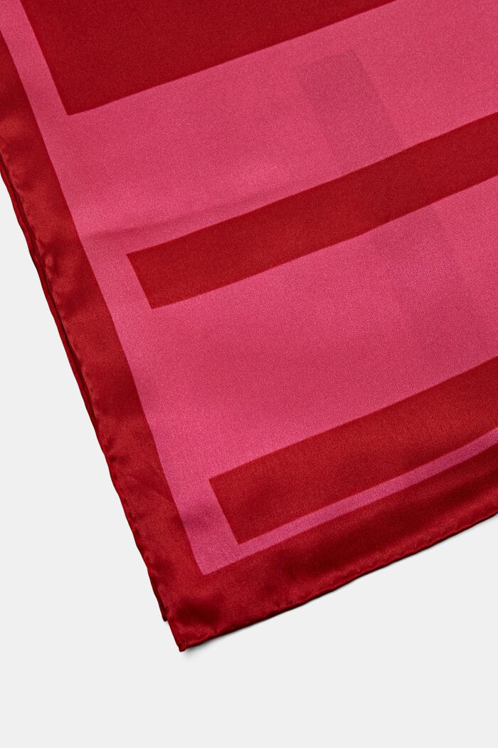 Square Silk Scarf, PINK FUCHSIA, detail image number 1