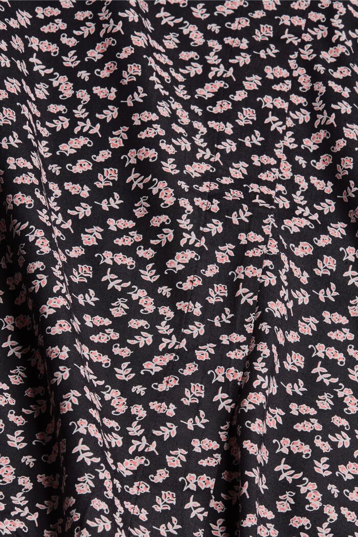 Print blouse with LENZING™ ECOVERO™, NEW BLACK, detail image number 4