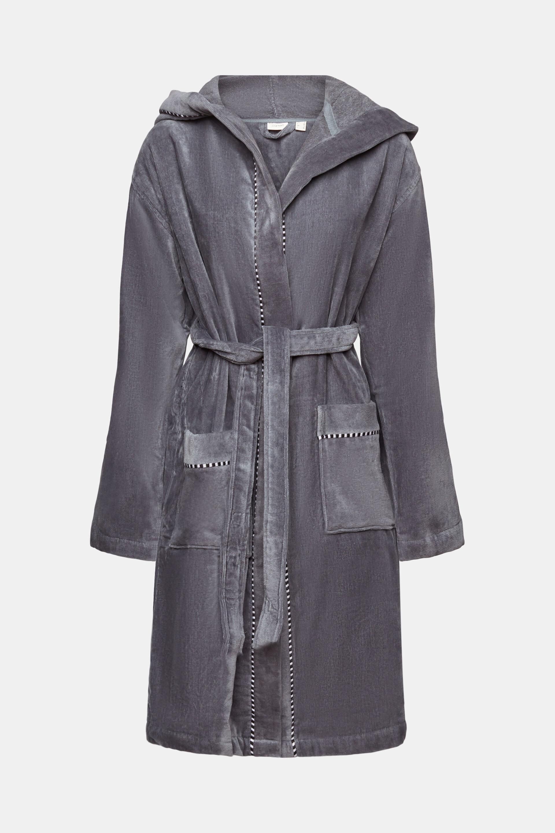 Suede bathrobe made of 100% cotton at our online shop - ESPRIT