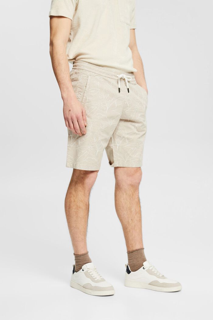 Patterned cotton shorts